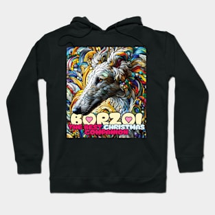 Borzoi, the best Christmas companion. I love borzois. Hoodie